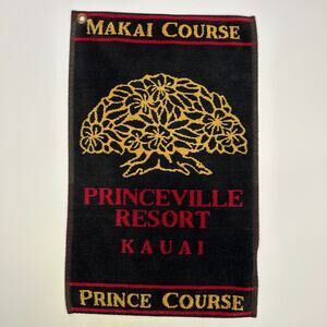 Vintage 90s Princeville Resort Kauai Golf Bag Towel Hawaii Makai Prince Course